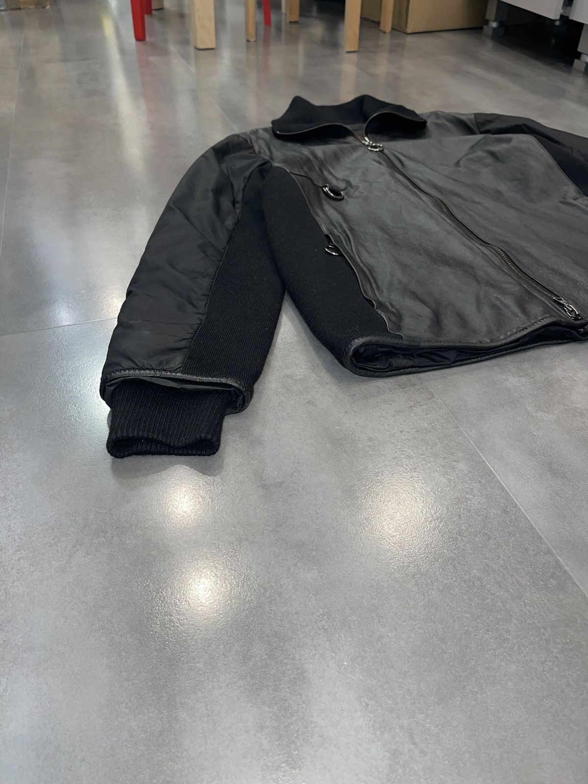 Prada Archive Prada Black Leather Jacket Size US L / EU 52-54 / 3 - 8 Thumbnail