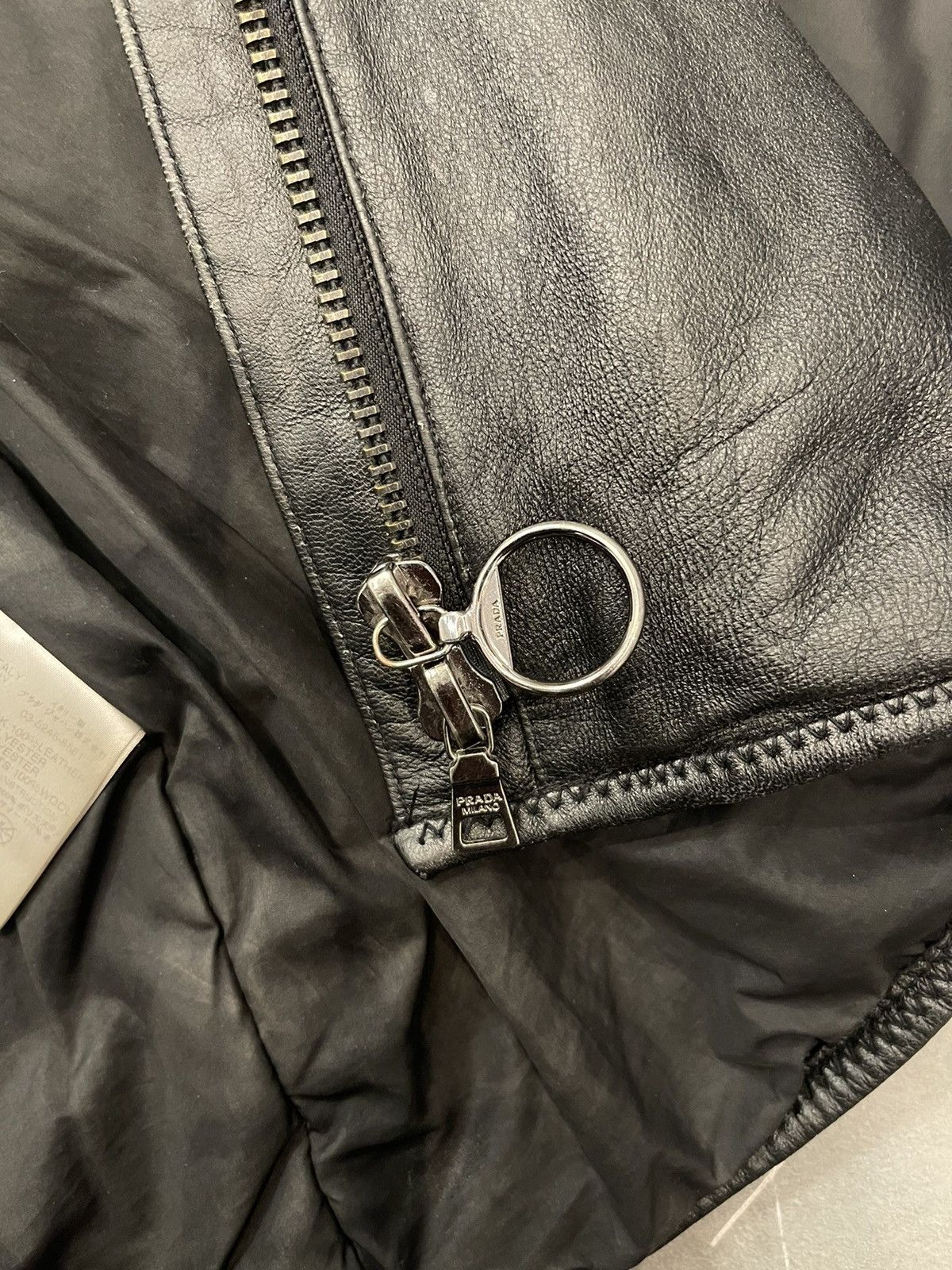 Prada Archive Prada Black Leather Jacket Size US L / EU 52-54 / 3 - 22 Thumbnail