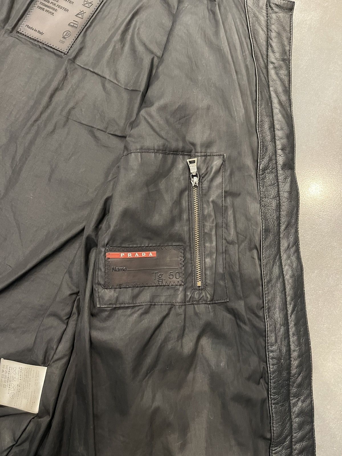 Prada Archive Prada Black Leather Jacket Size US L / EU 52-54 / 3 - 19 Thumbnail