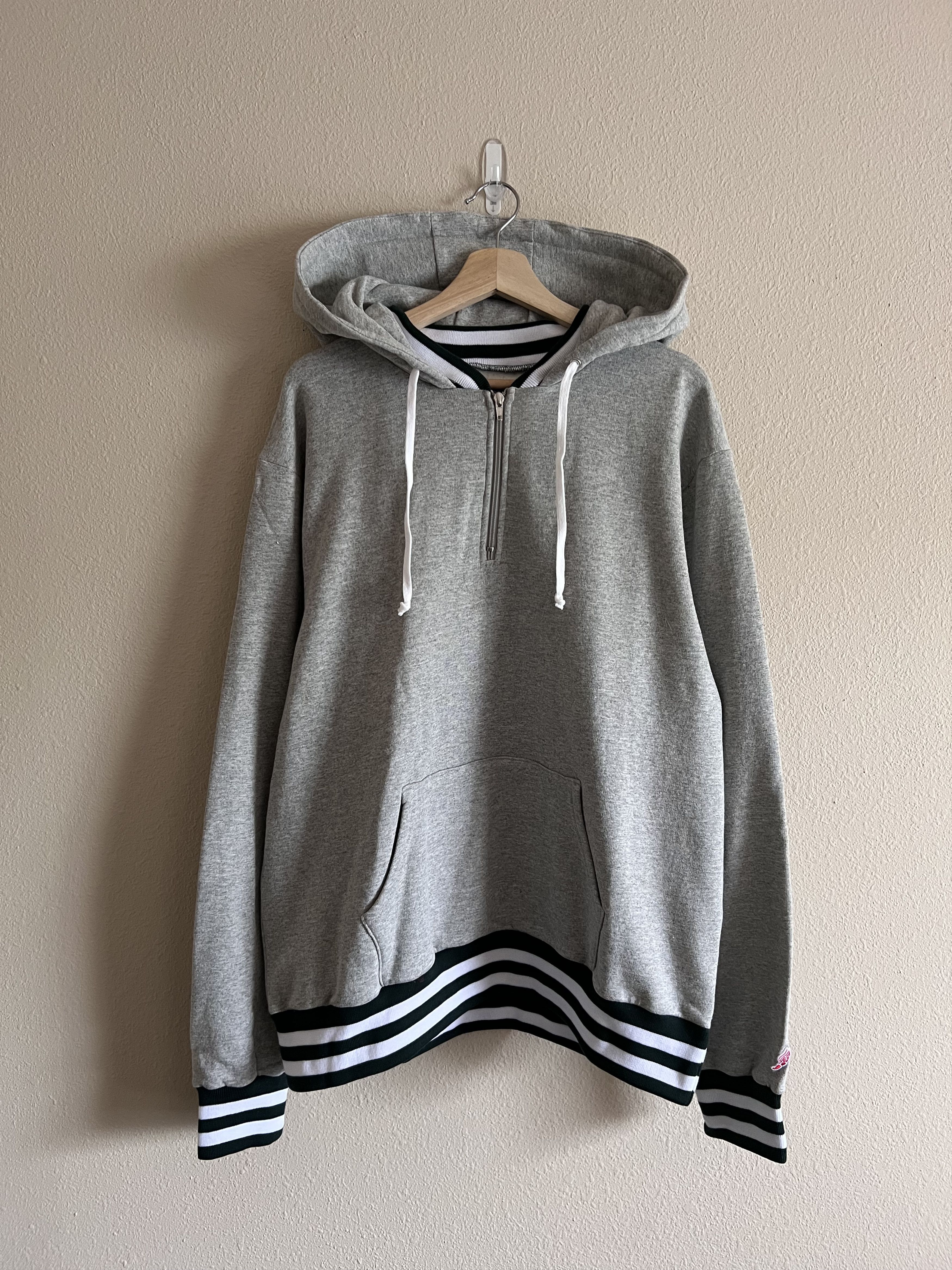 Image of Noah Ny Track Hoodie In Heather Grey, Men's (Size 2XL)