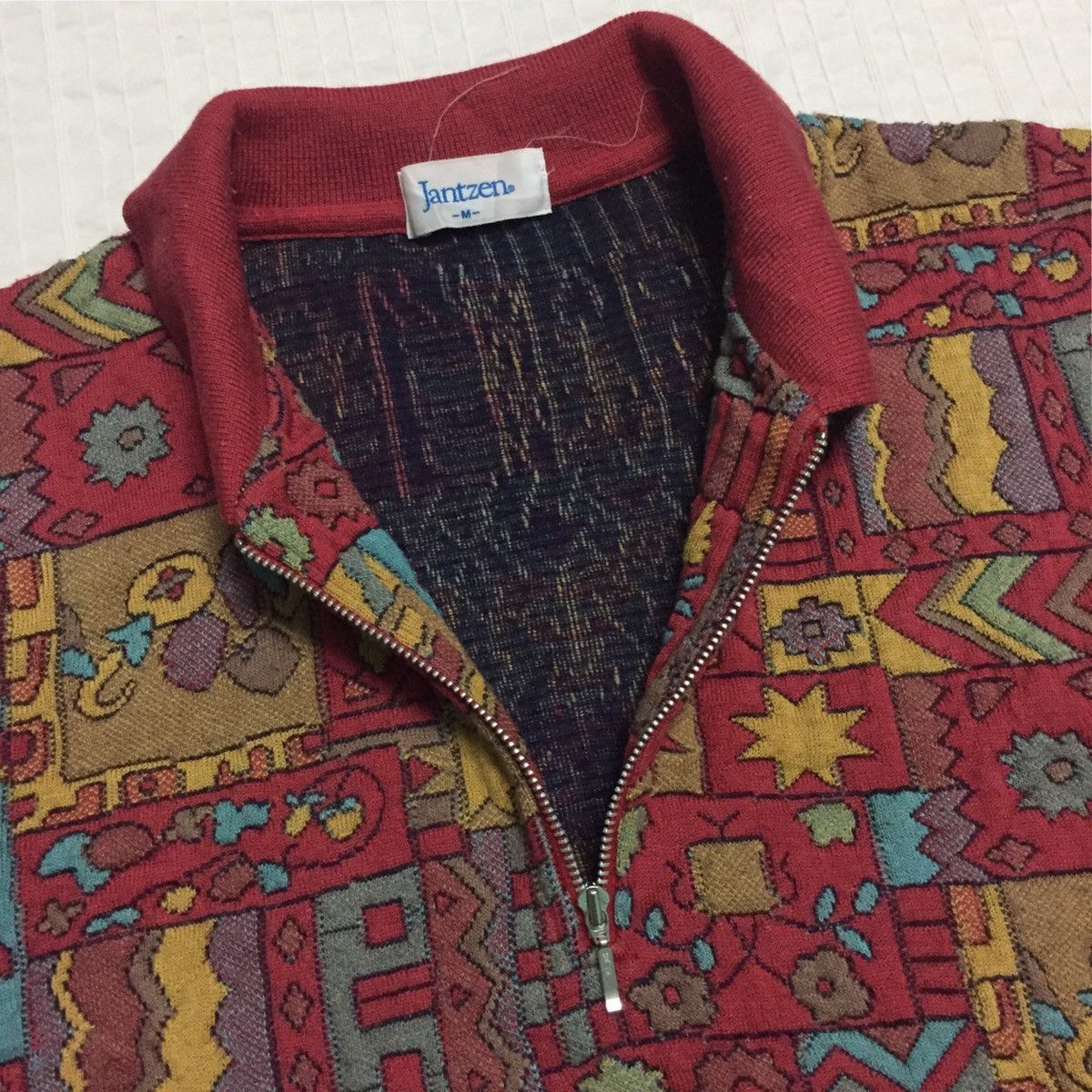Jantzen Vintage Jantzen Fullprint Graphic Art Long Sleeve Sweater Size US M / EU 48-50 / 2 - 12 Thumbnail
