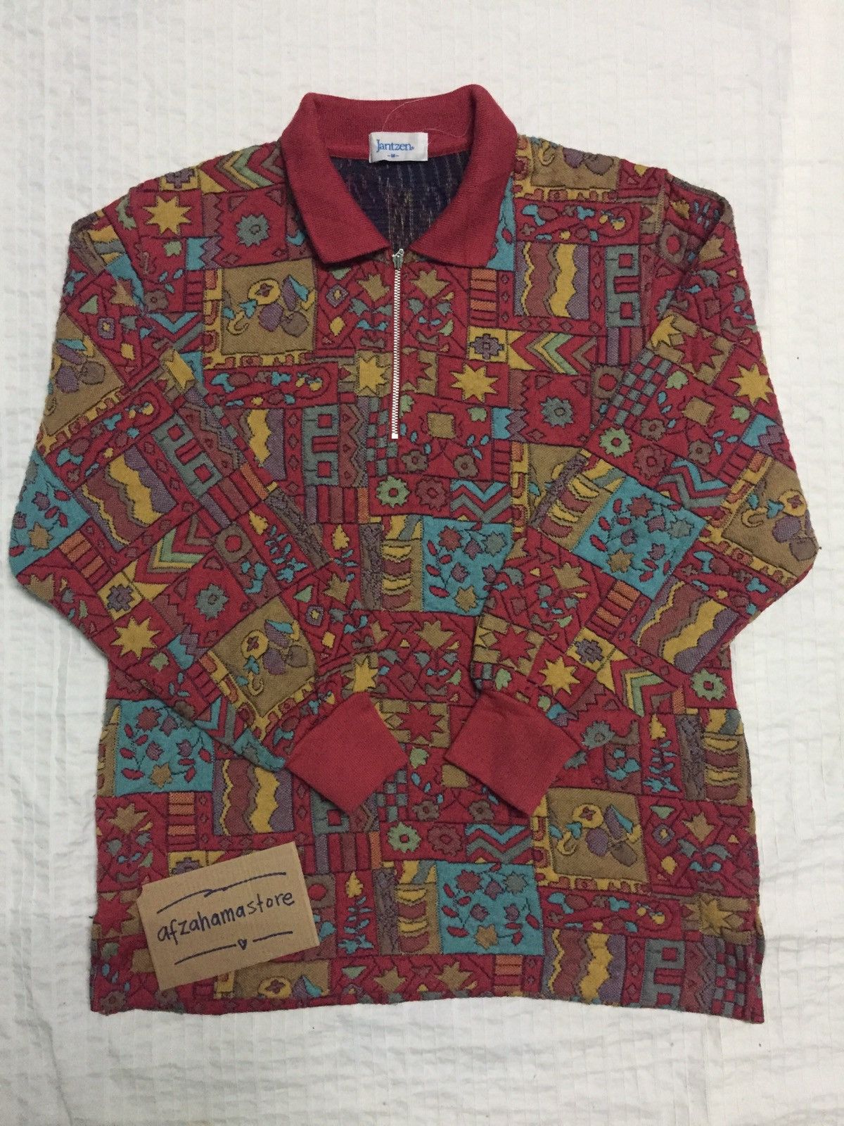 Jantzen Vintage Jantzen Fullprint Graphic Art Long Sleeve Sweater Size US M / EU 48-50 / 2 - 10 Thumbnail
