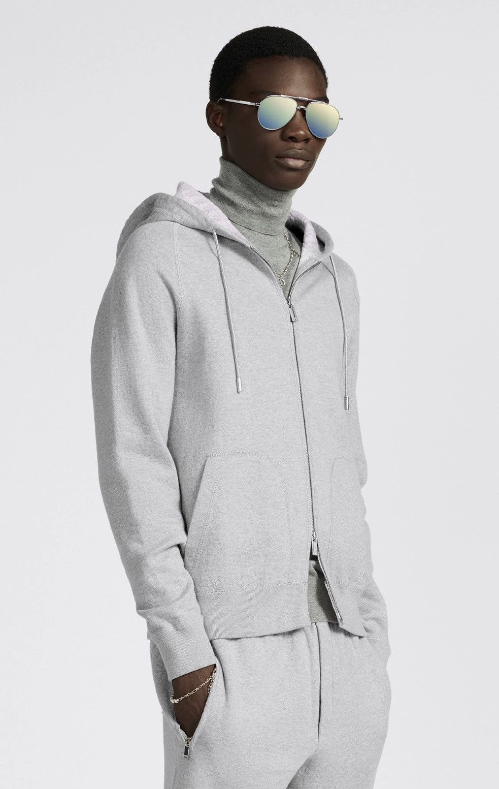 Dior 2021 Pink Cashmere Trotter Essentials Track Zip Hoodie Grailed