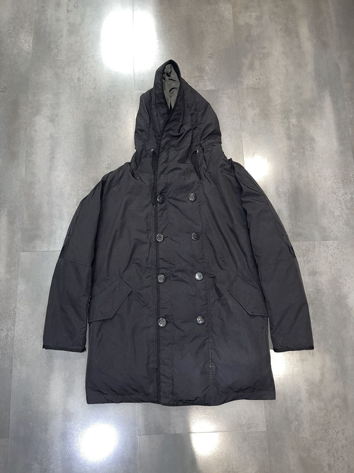 image of Avant Garde x Marithe Francois Girbaud Assymetrical Technical Down Parka in Black (Size Medium)