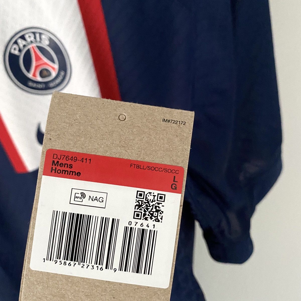 Jordan Brand × Nike 2023 PLAYER ISSUE PSG Nike Home Kit Soccer Jersey Size US L / EU 52-54 / 3 - 7 Thumbnail