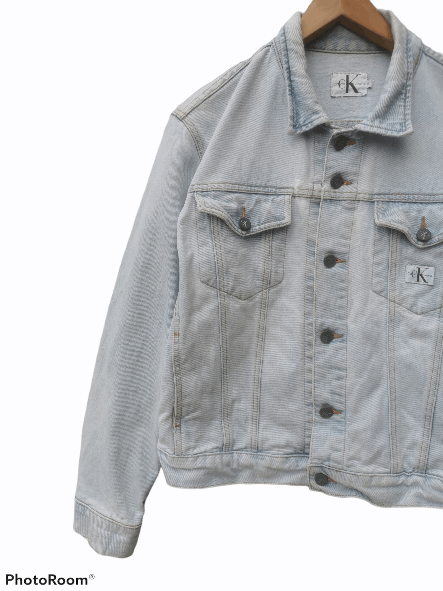 Calvin Klein × Vintage Vintage Calvin Klein Denim Jacket Made in USA Size US M / EU 48-50 / 2 - 2 Thumbnail