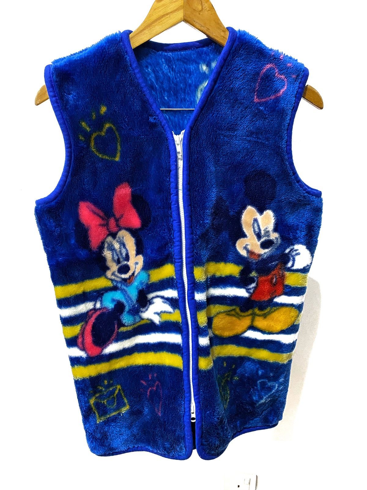Disney vintage vest mickey mouse faux over print multicolour Size US L / EU 52-54 / 3 - 3 Thumbnail