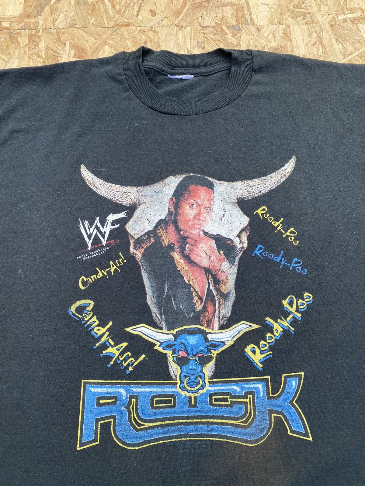 Vintage Vintage The Rock Dwayne Johnson Wwf wrestling wwe t shirt Size US L / EU 52-54 / 3 - 6 Thumbnail