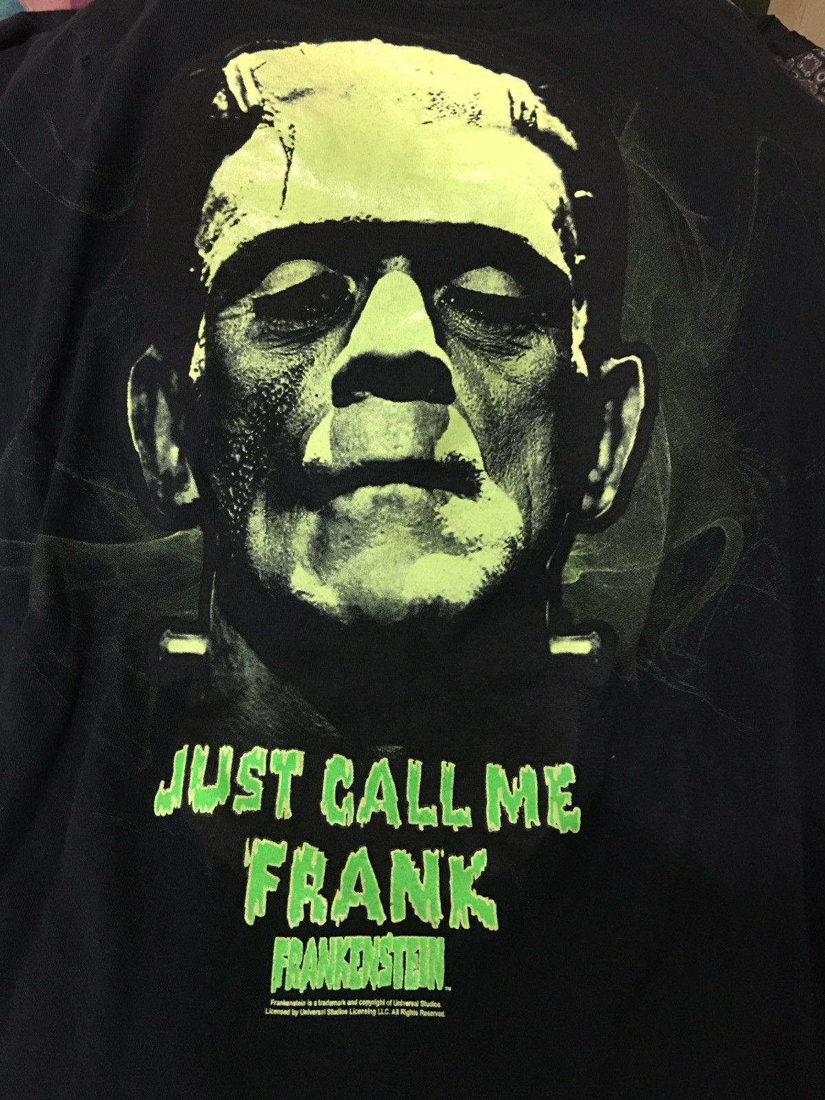 Vintage Vintage Frankenstein Glow in The Dark Horror Movie Shirt Size US XXL / EU 58 / 5 - 9 Thumbnail