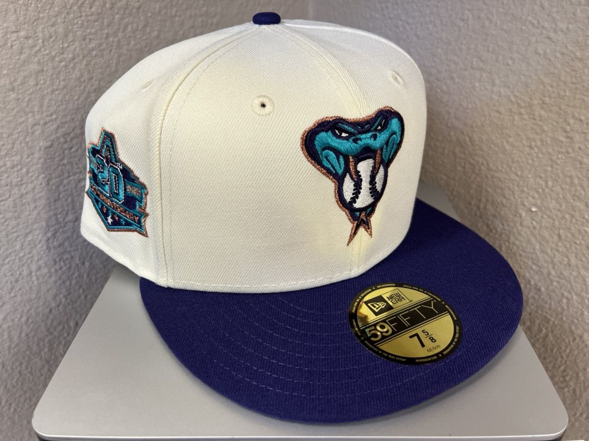 New Era Crown Minded 7 5/8 Diamondbacks White/Purple Gray UV 59Fifty Size ONE SIZE - 1 Thumbnail