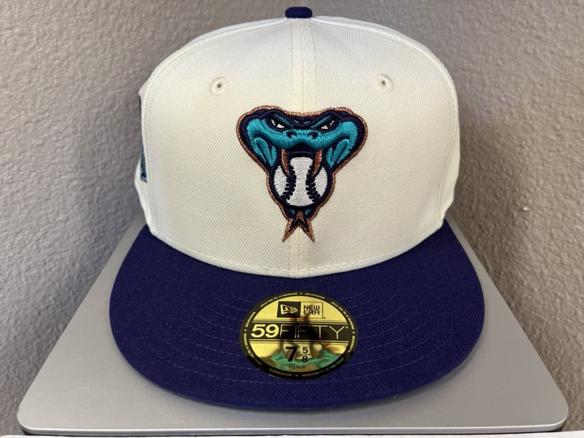 New Era Crown Minded 7 5/8 Diamondbacks White/Purple Gray UV 59Fifty Size ONE SIZE - 2 Thumbnail