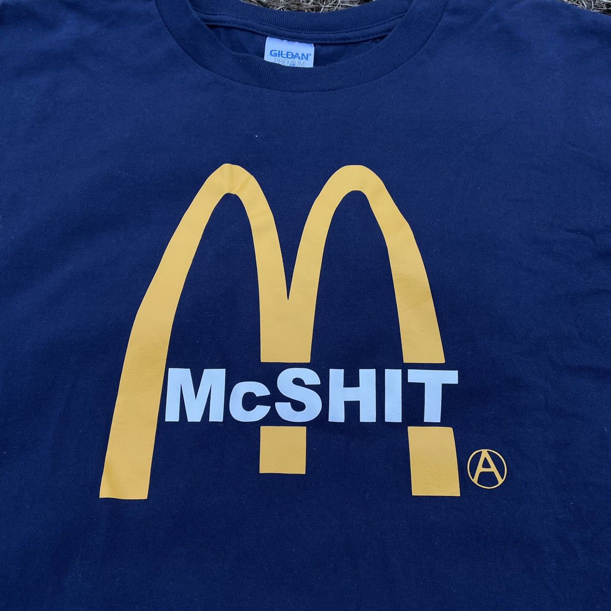 Vintage Vintage Y2K McShit Parody Graphic Tee Streetwear Navy Slim L Size US L / EU 52-54 / 3 - 5 Thumbnail