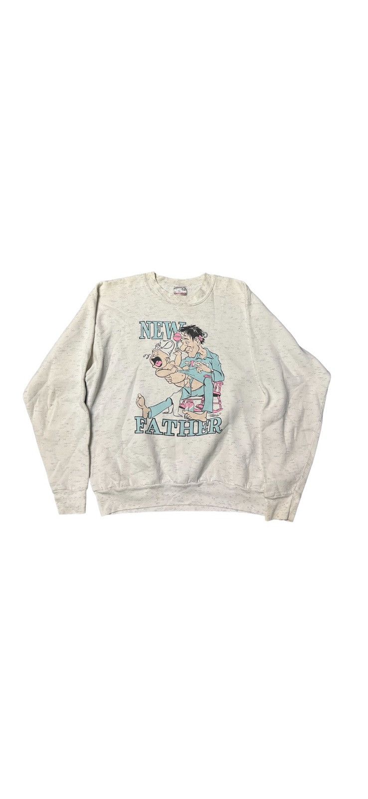Vintage Vintage New father funny pullover skater crewneck 1990s Size US XL / EU 56 / 4 - 1 Thumbnail