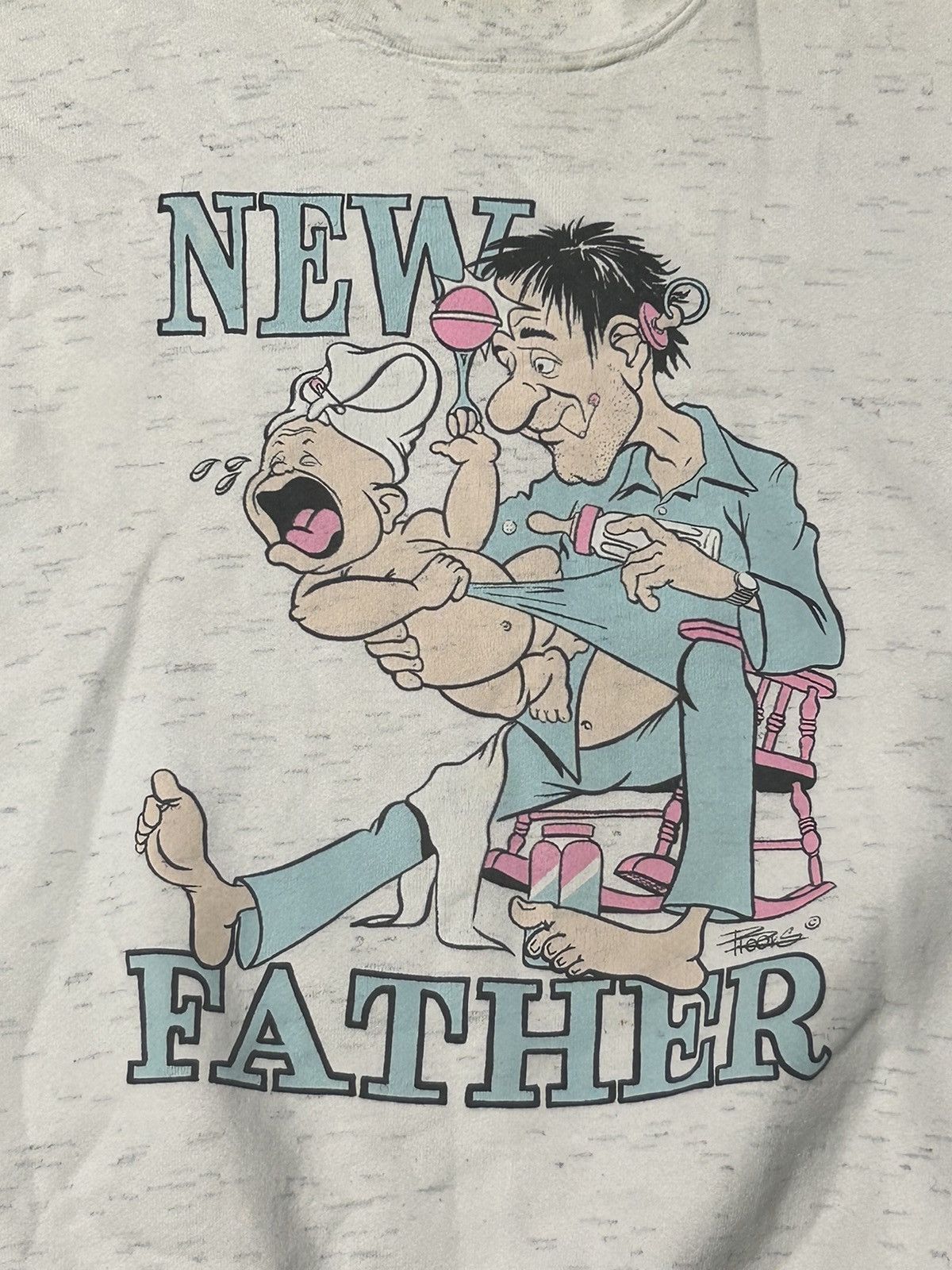 Vintage Vintage New father funny pullover skater crewneck 1990s Size US XL / EU 56 / 4 - 3 Thumbnail