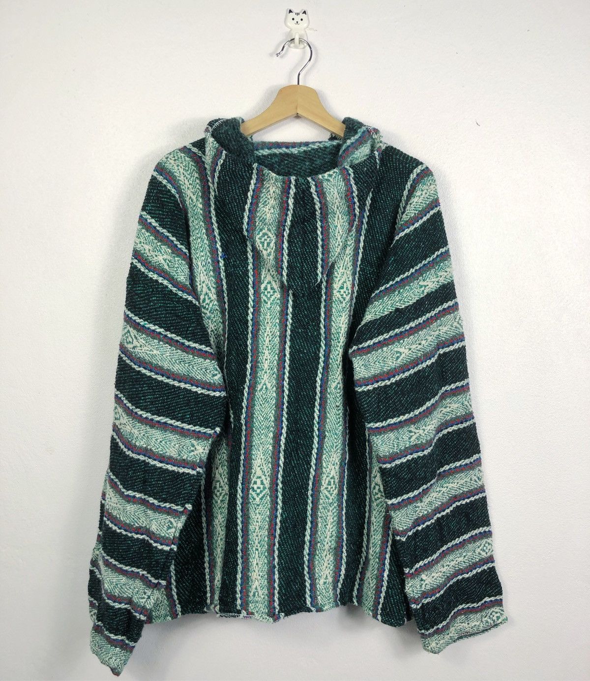 Mexican Threads Rare Vintage Mexican Baja Drug Rug Hoodie Size US XL / EU 56 / 4 - 6 Thumbnail