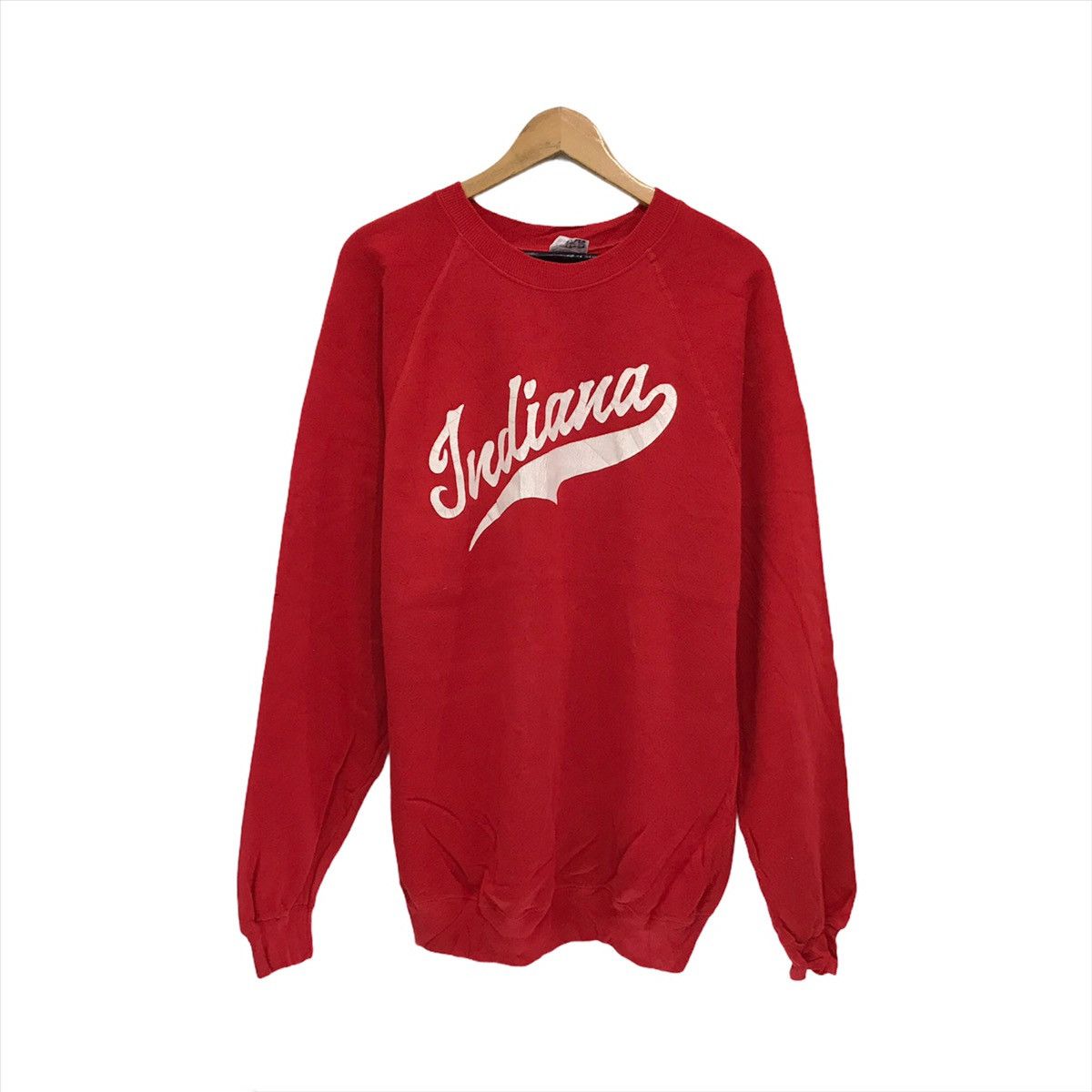 image of 1990X Clothing x Hanes Vintage 90’S Indiana Sweatshirt Indiana State in Red, Men's (Size Medium)