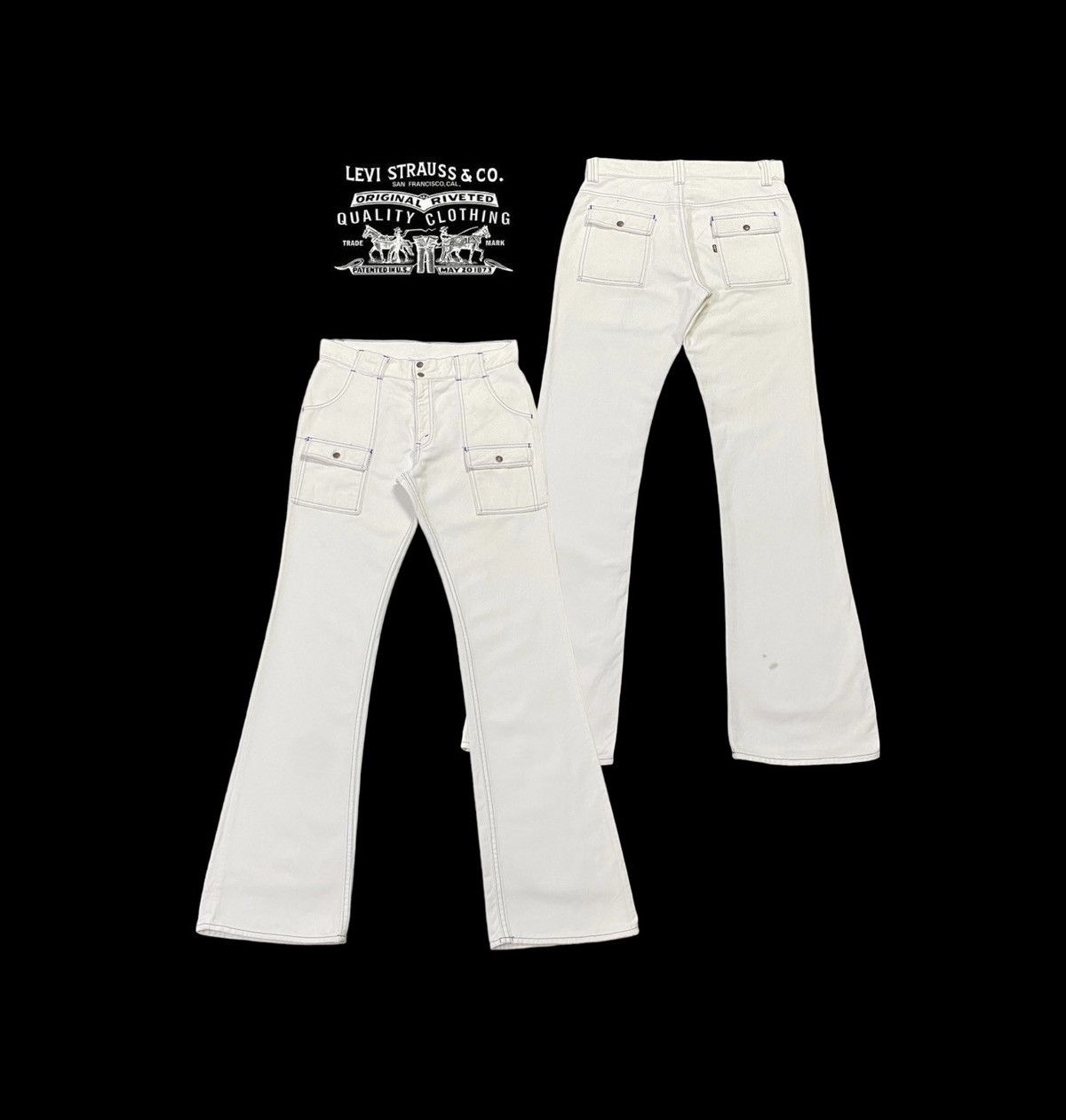 Levi's Vintage 1970s Levi’s “Big E” Bush Pant Flare Denim Size US 33 - 1 Thumbnail