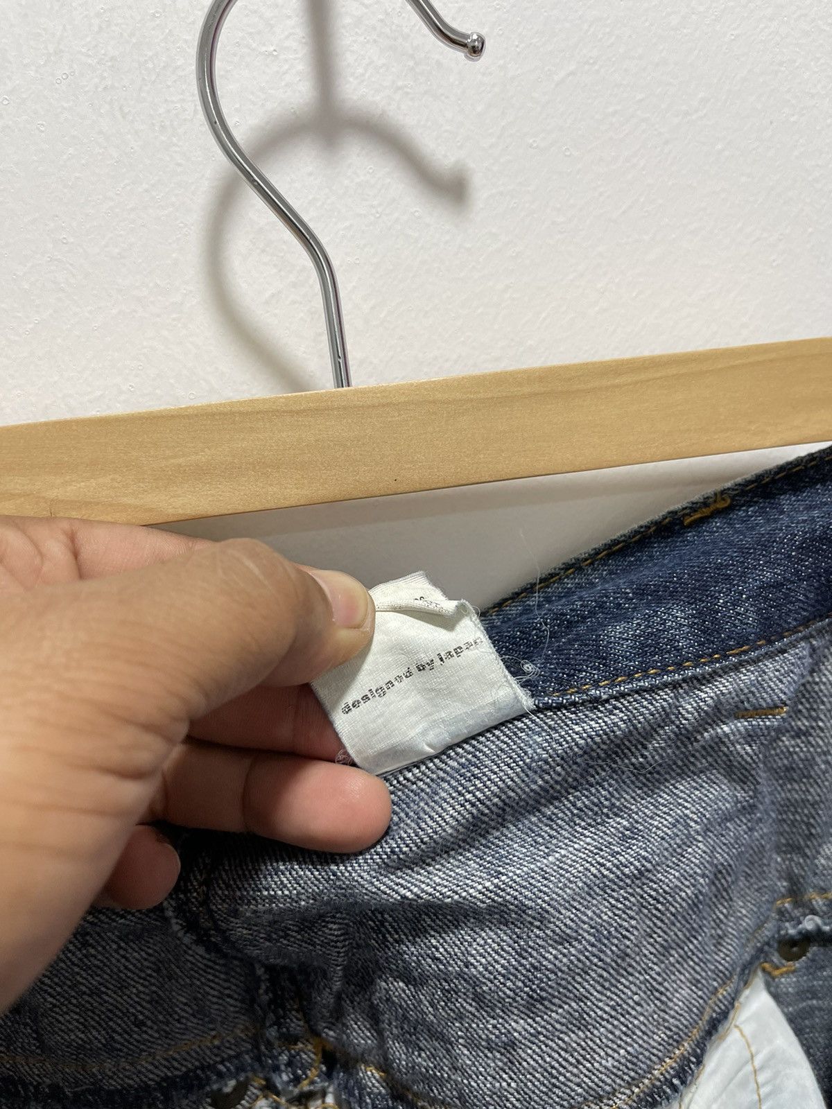 Japanese Brand × Vintage JAPANESE DOUBLE WAIST NICE DESIGN DISTRESSED DENIM JEANS Size US 31 - 18 Thumbnail