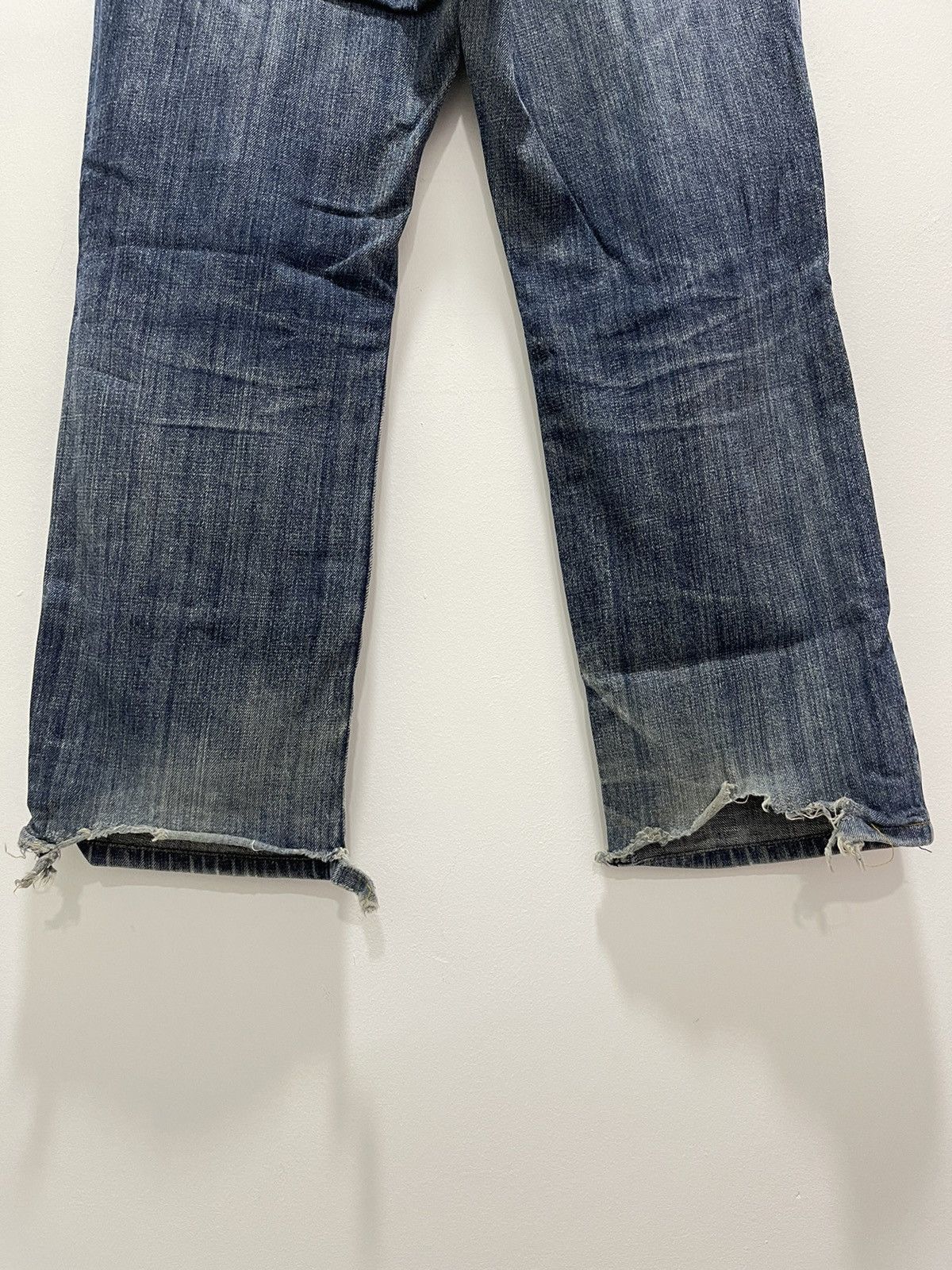 Japanese Brand × Vintage JAPANESE DOUBLE WAIST NICE DESIGN DISTRESSED DENIM JEANS Size US 31 - 5 Thumbnail