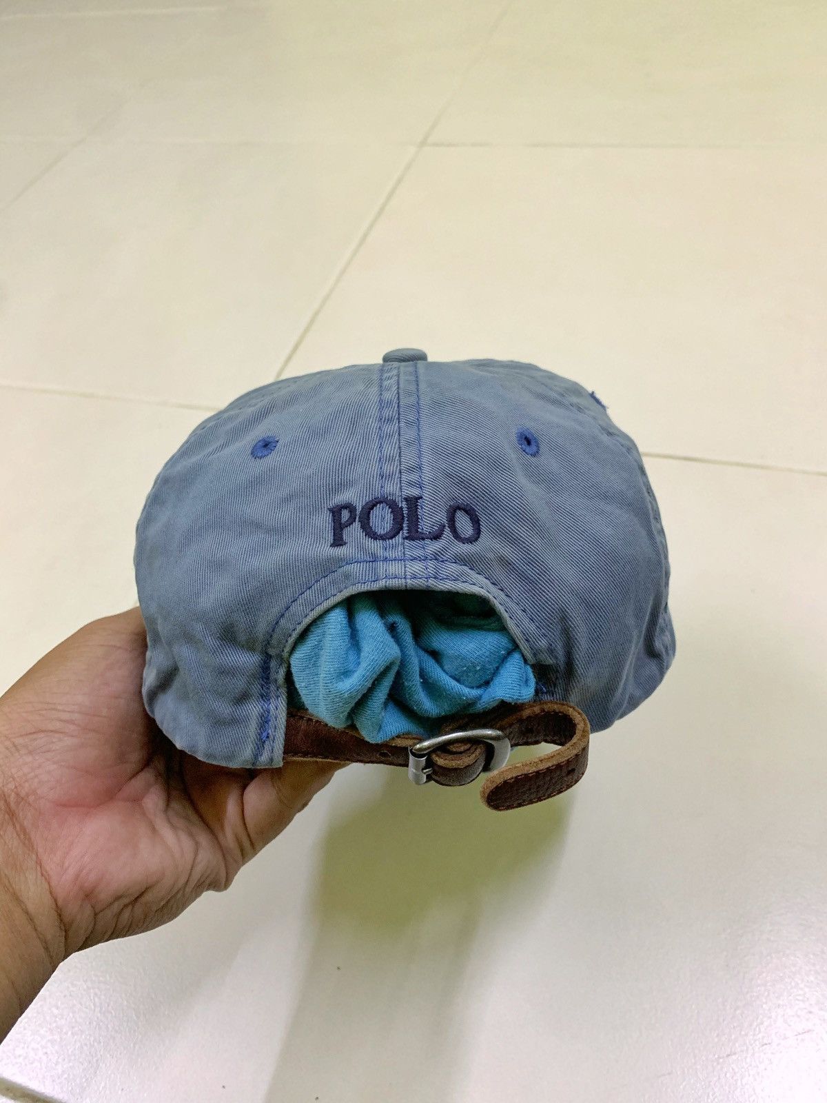 Polo Ralph Lauren 🔥Rare🔥Vintage Distressed Polo Ralph Lauren Cap Size ONE SIZE - 4 Thumbnail