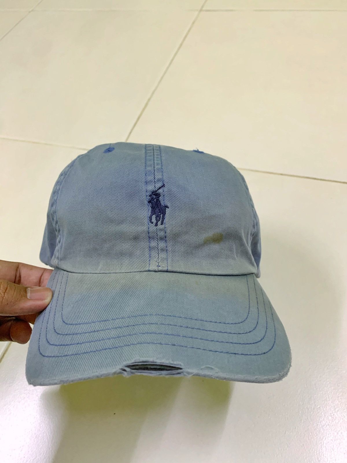 Polo Ralph Lauren 🔥Rare🔥Vintage Distressed Polo Ralph Lauren Cap Size ONE SIZE - 3 Thumbnail