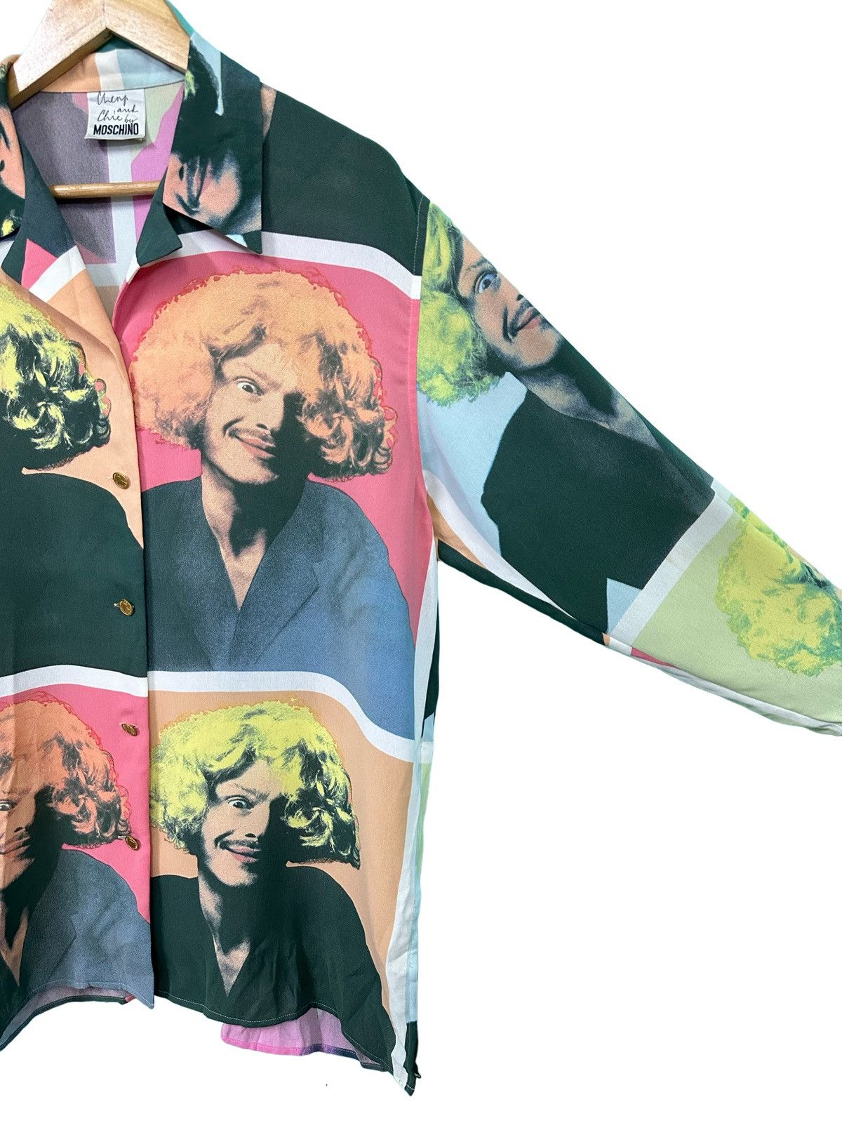 Moschino RARE VINTAGE MOSCHINO 90s ANDY WARHOL POP ART BLOUSE Size XL / US 12-14 / IT 48-50 - 4 Thumbnail