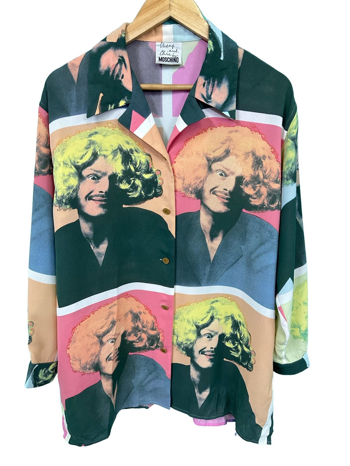 Moschino RARE VINTAGE MOSCHINO 90s ANDY WARHOL POP ART BLOUSE Size XL / US 12-14 / IT 48-50 - 2 Thumbnail