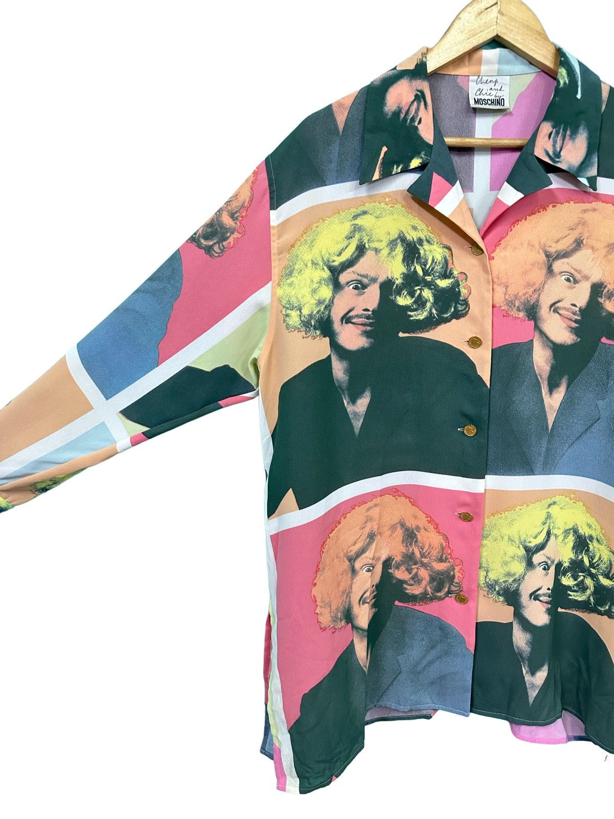 Moschino RARE VINTAGE MOSCHINO 90s ANDY WARHOL POP ART BLOUSE Size XL / US 12-14 / IT 48-50 - 3 Thumbnail