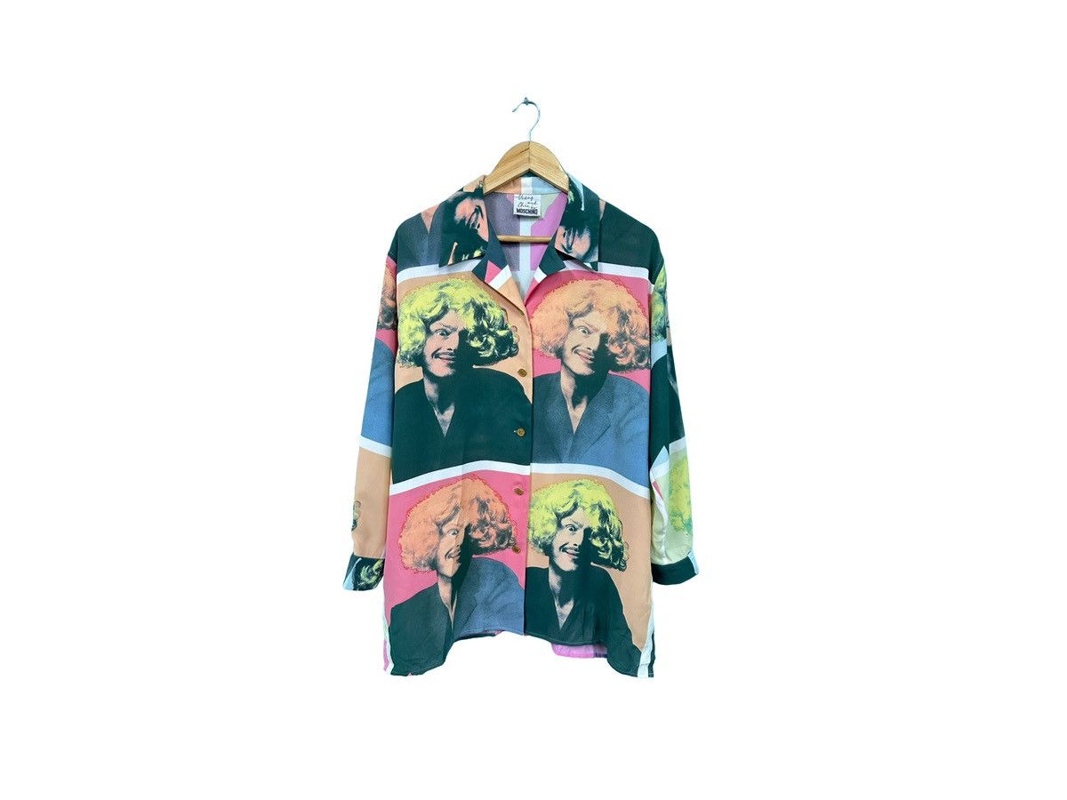 Moschino RARE VINTAGE MOSCHINO 90s ANDY WARHOL POP ART BLOUSE Size XL / US 12-14 / IT 48-50 - 1 Thumbnail