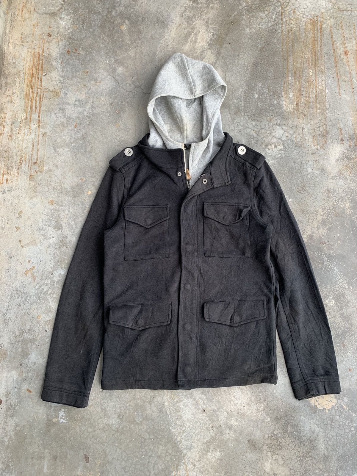 Japanese Brand Vintage JapaneseBrand Politix Hybrid Hoodie Chore Jacket Size US M / EU 48-50 / 2 - 1 Thumbnail