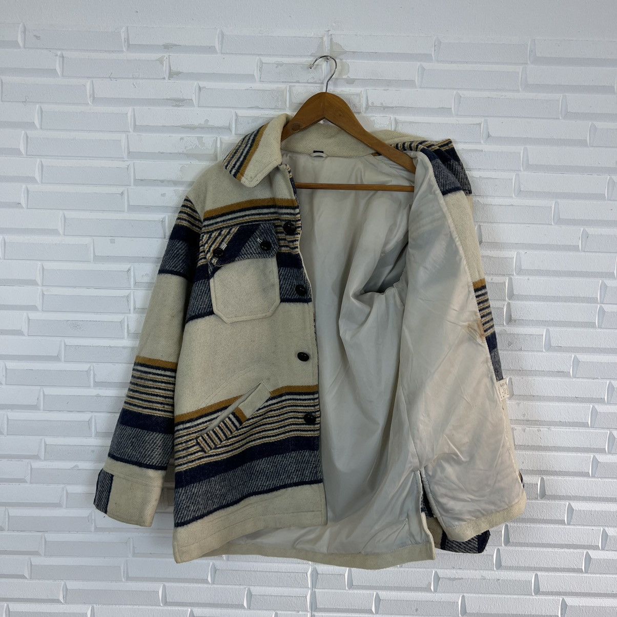 Japanese Brand VINTAGE WOOL JACKET JAPAN RARE DESIGN Size US M / EU 48-50 / 2 - 11 Thumbnail