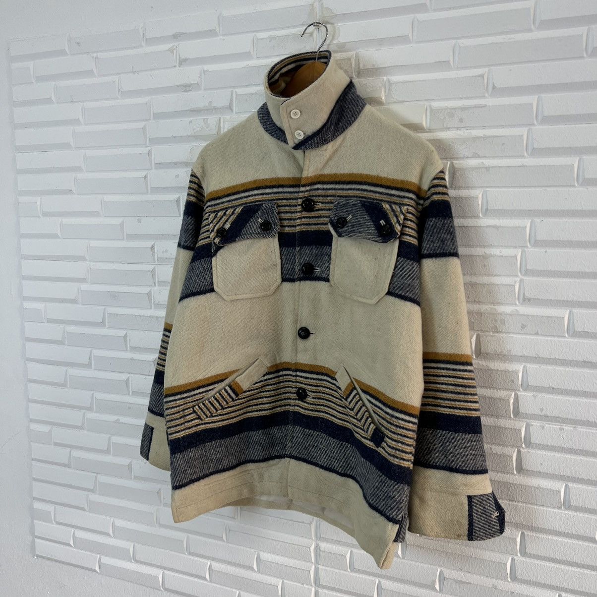 Japanese Brand VINTAGE WOOL JACKET JAPAN RARE DESIGN Size US M / EU 48-50 / 2 - 17 Thumbnail