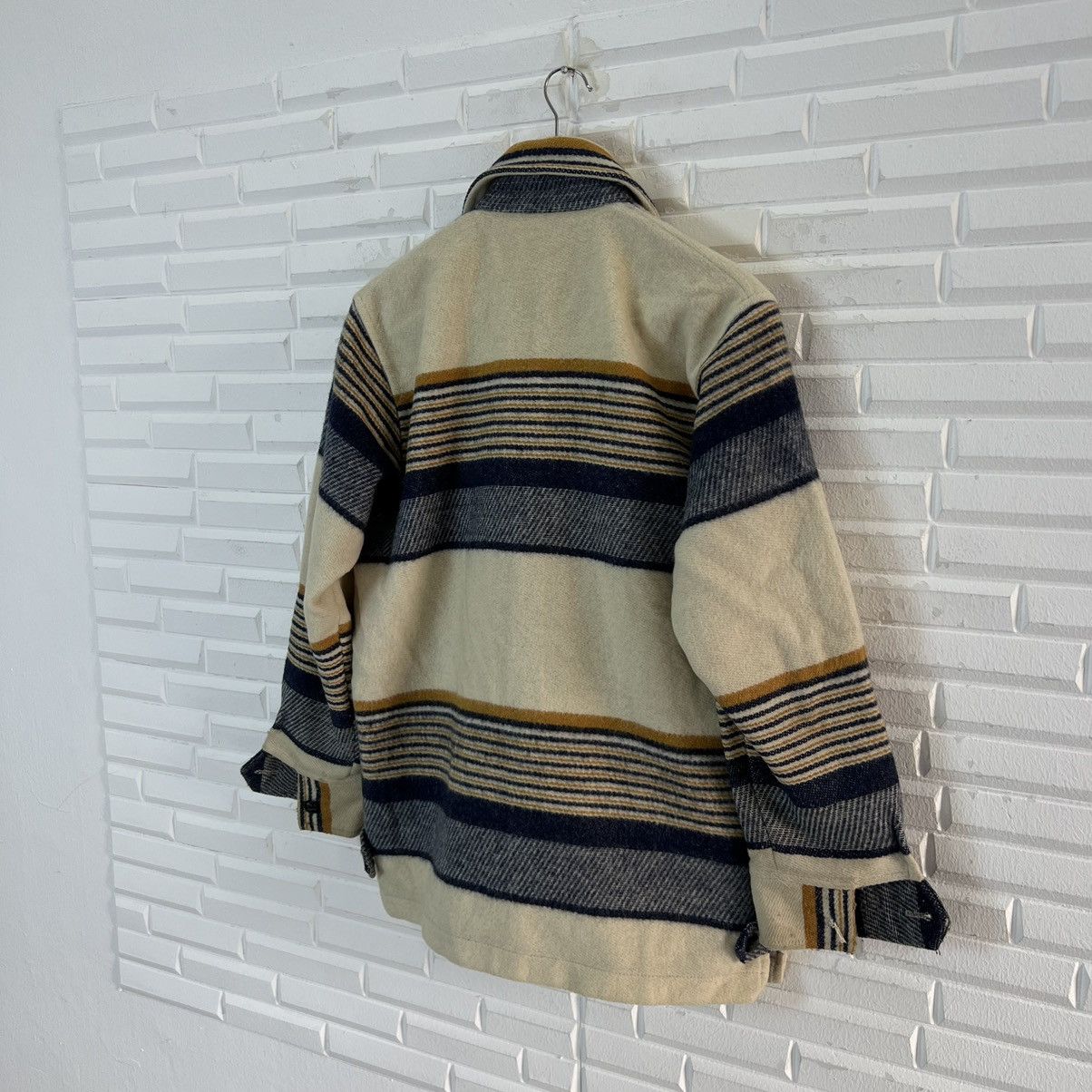 Japanese Brand VINTAGE WOOL JACKET JAPAN RARE DESIGN Size US M / EU 48-50 / 2 - 10 Thumbnail