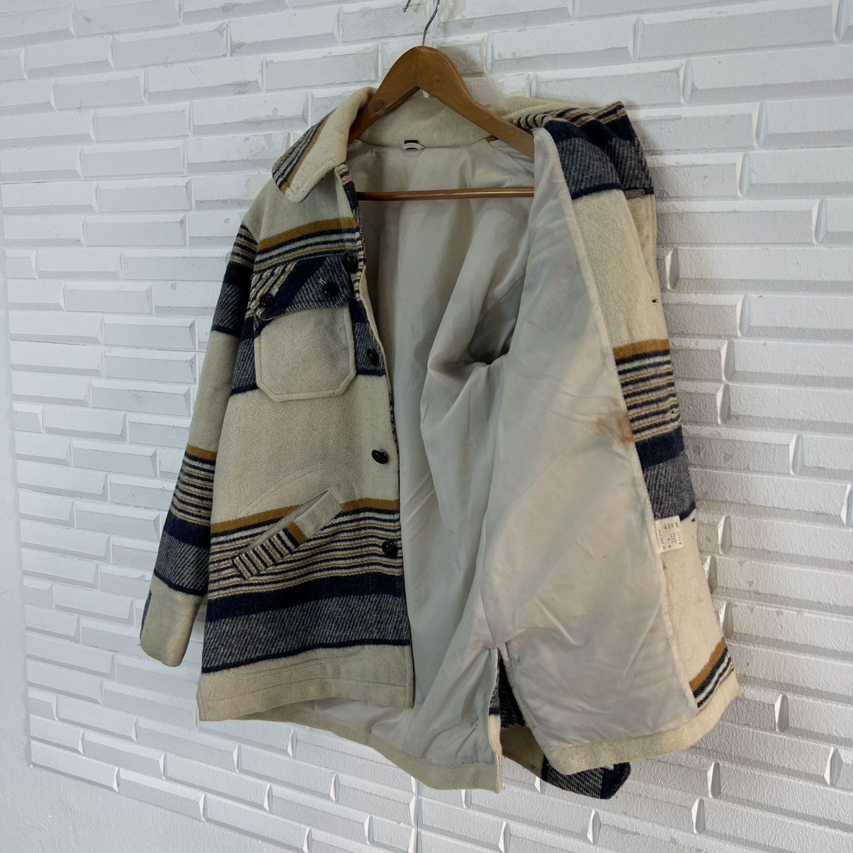 Japanese Brand VINTAGE WOOL JACKET JAPAN RARE DESIGN Size US M / EU 48-50 / 2 - 12 Thumbnail