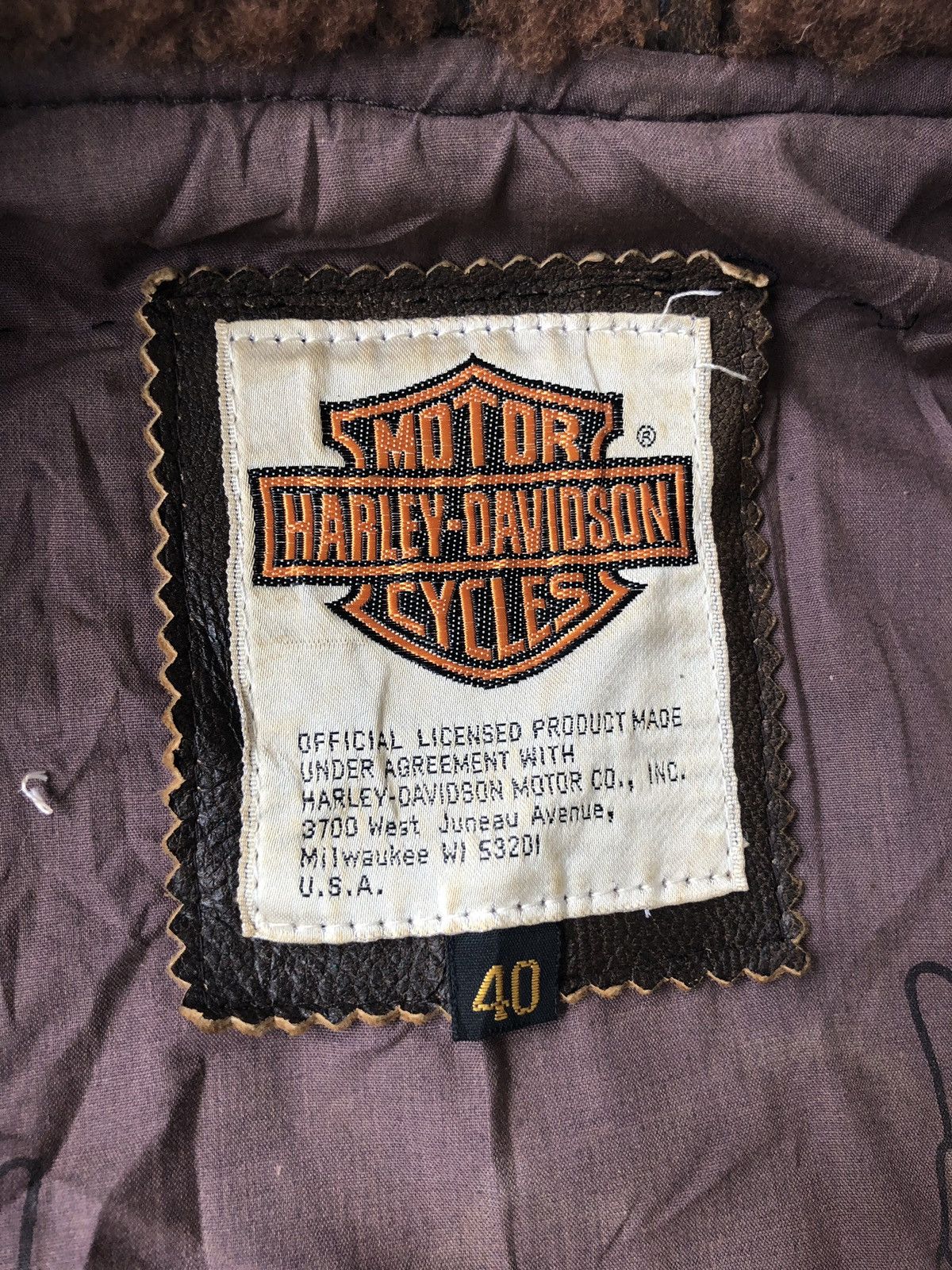 Harley Davidson Harley Davidson Cozy Fur Neck Leather Biker Jacket Size US M / EU 48-50 / 2 - 11 Thumbnail