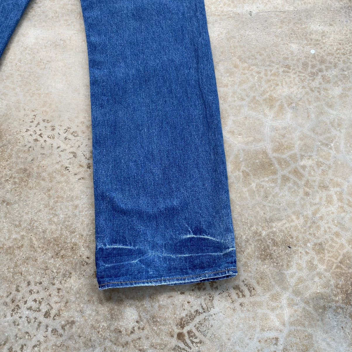 Japanese Brand Vintage Karakuri Tamashi Printed Distressed Denim Pants Size US 31 - 11 Thumbnail