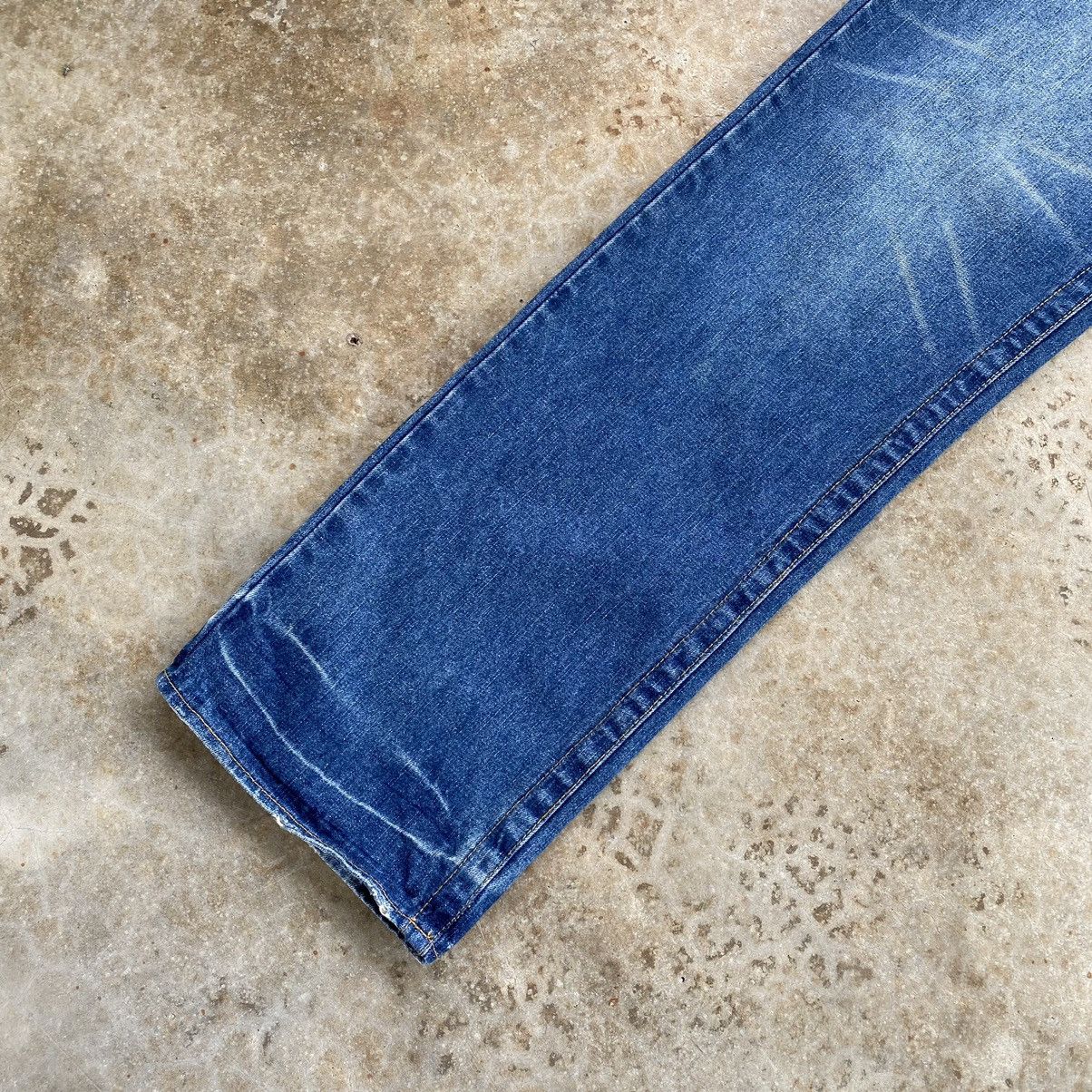 Japanese Brand Vintage Karakuri Tamashi Printed Distressed Denim Pants Size US 31 - 4 Thumbnail