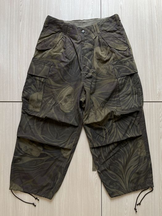 Yohji Yamamoto Pour Homme FW17 Skull Leaf Print Cargo Pants | Grailed