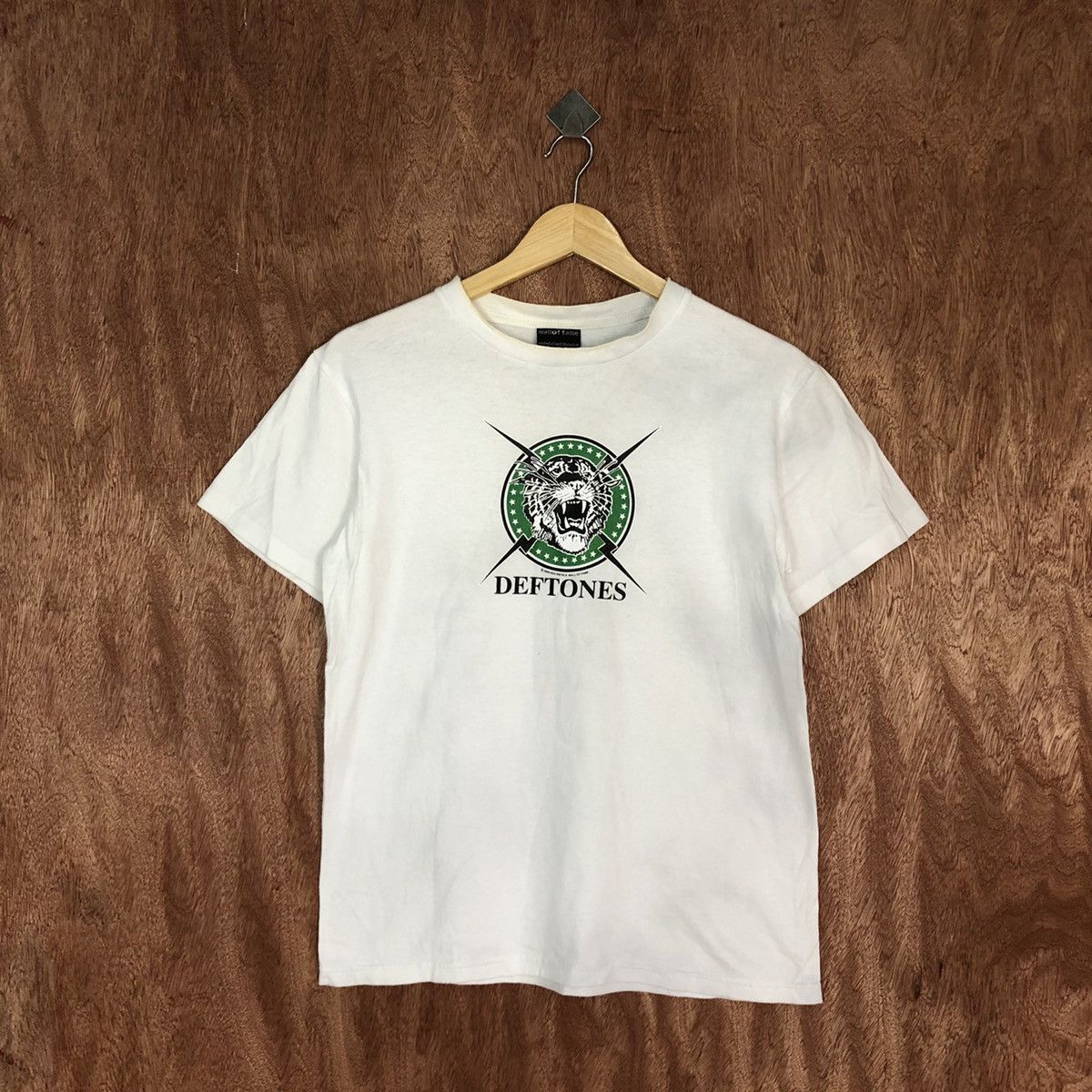 DLL Deftones wall of fame vintage faded White band tee #2065