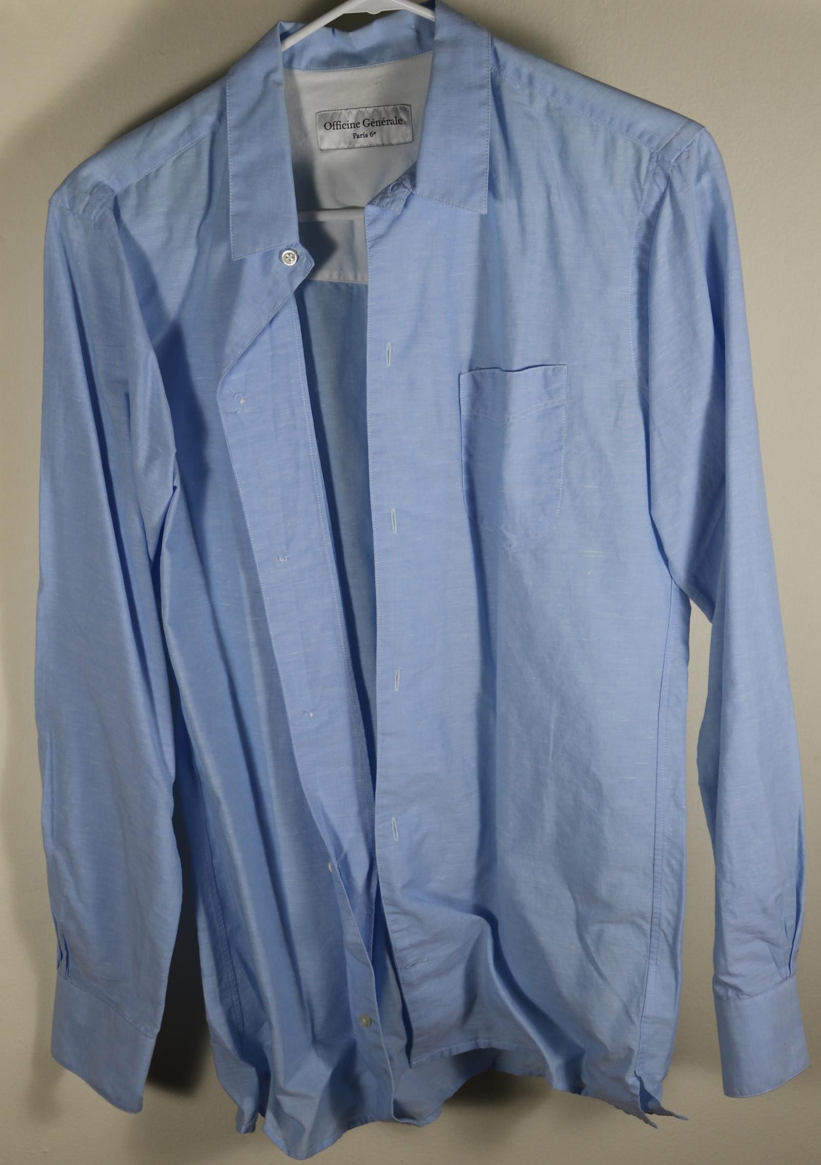 Officine Generale Officine Generale Cotton Linen Button Down Shirt Small Size US S / EU 44-46 / 1 - 1 Thumbnail