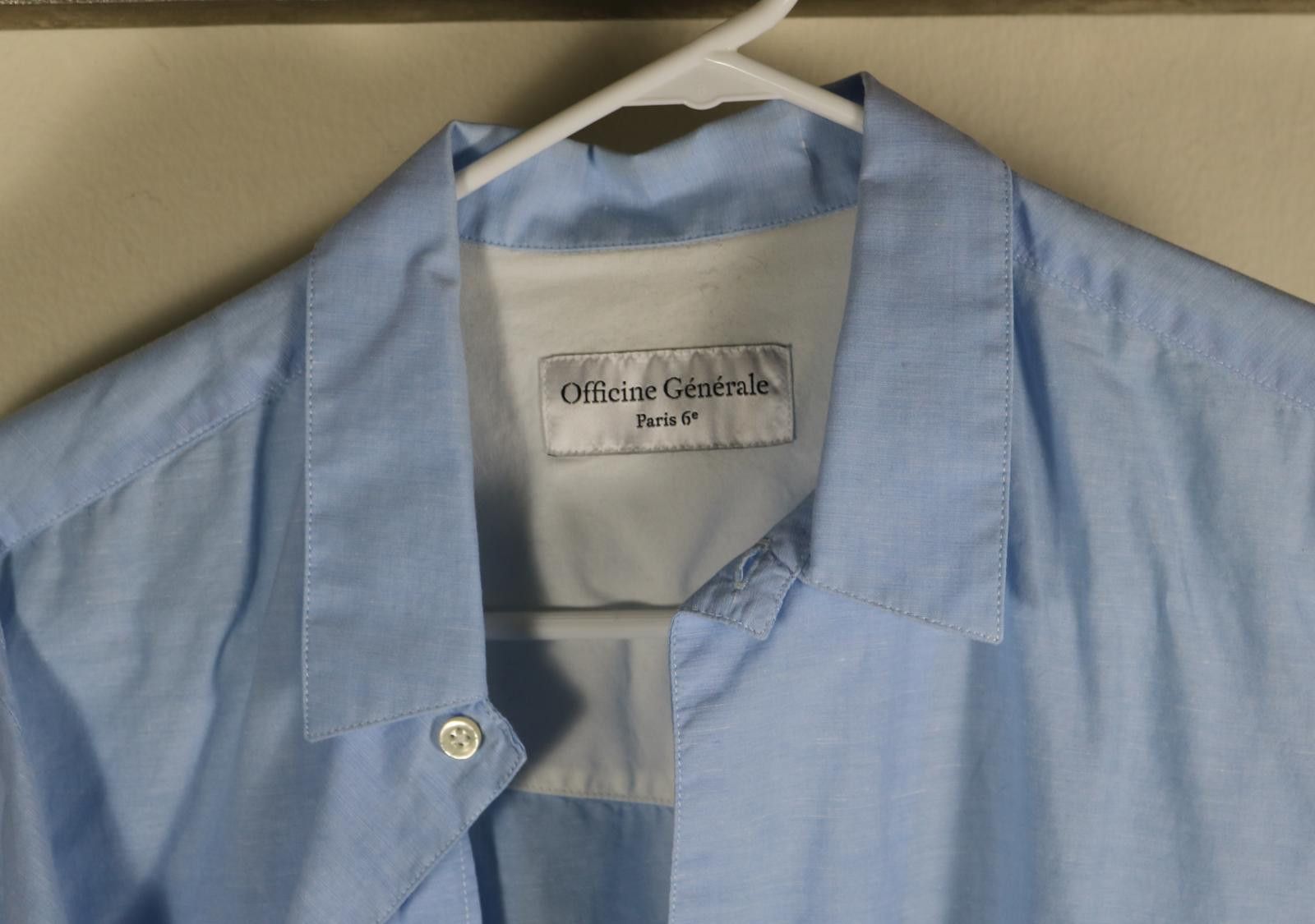 Officine Generale Officine Generale Cotton Linen Button Down Shirt Small Size US S / EU 44-46 / 1 - 2 Thumbnail