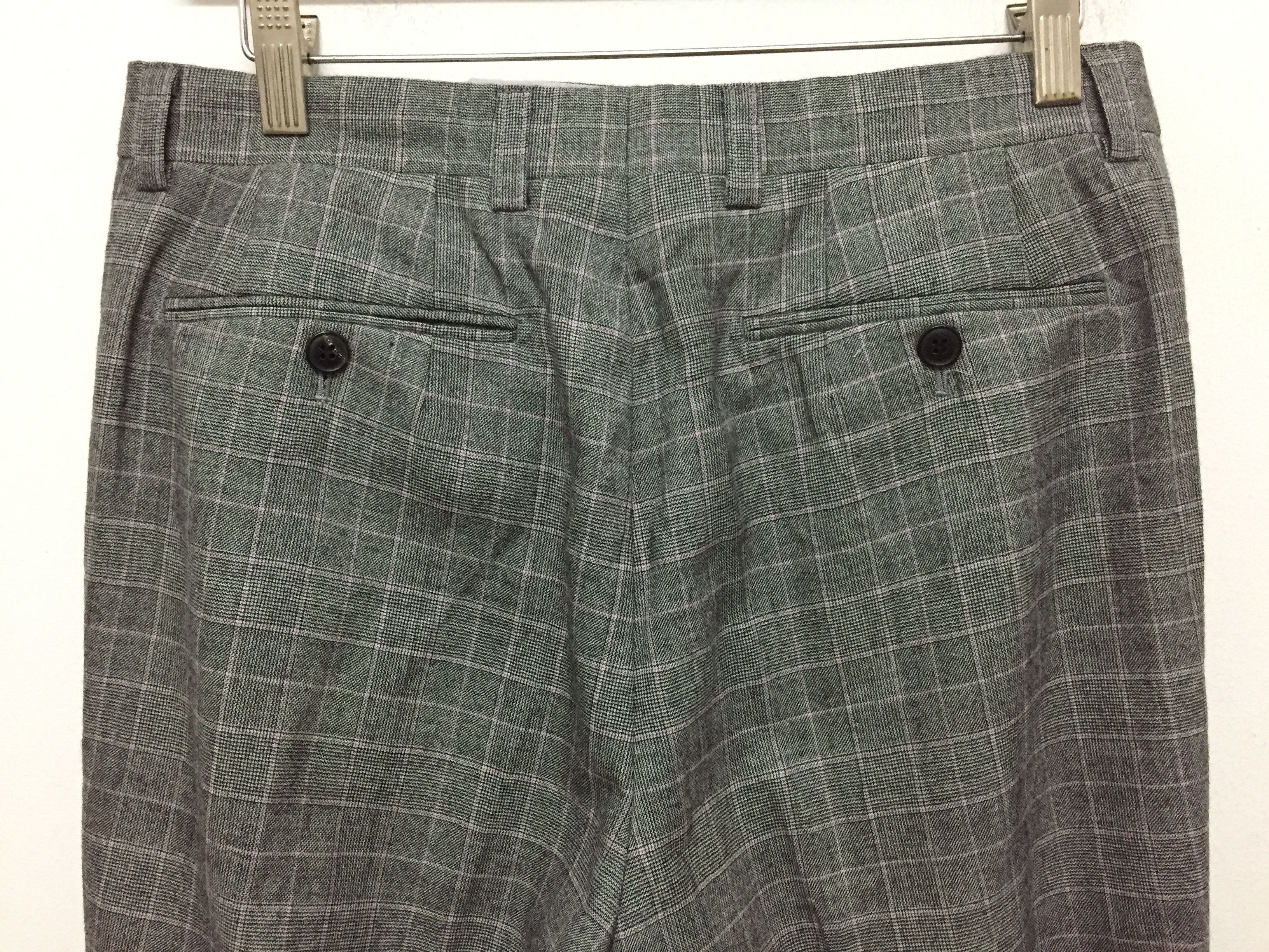 Lanvin 90's LANVIN Tartan Classic Wool Cashmere pants luxury Size US 29 - 7 Thumbnail