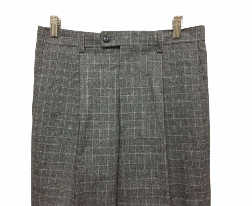 Lanvin 90's LANVIN Tartan Classic Wool Cashmere pants luxury Size US 29 - 3 Thumbnail
