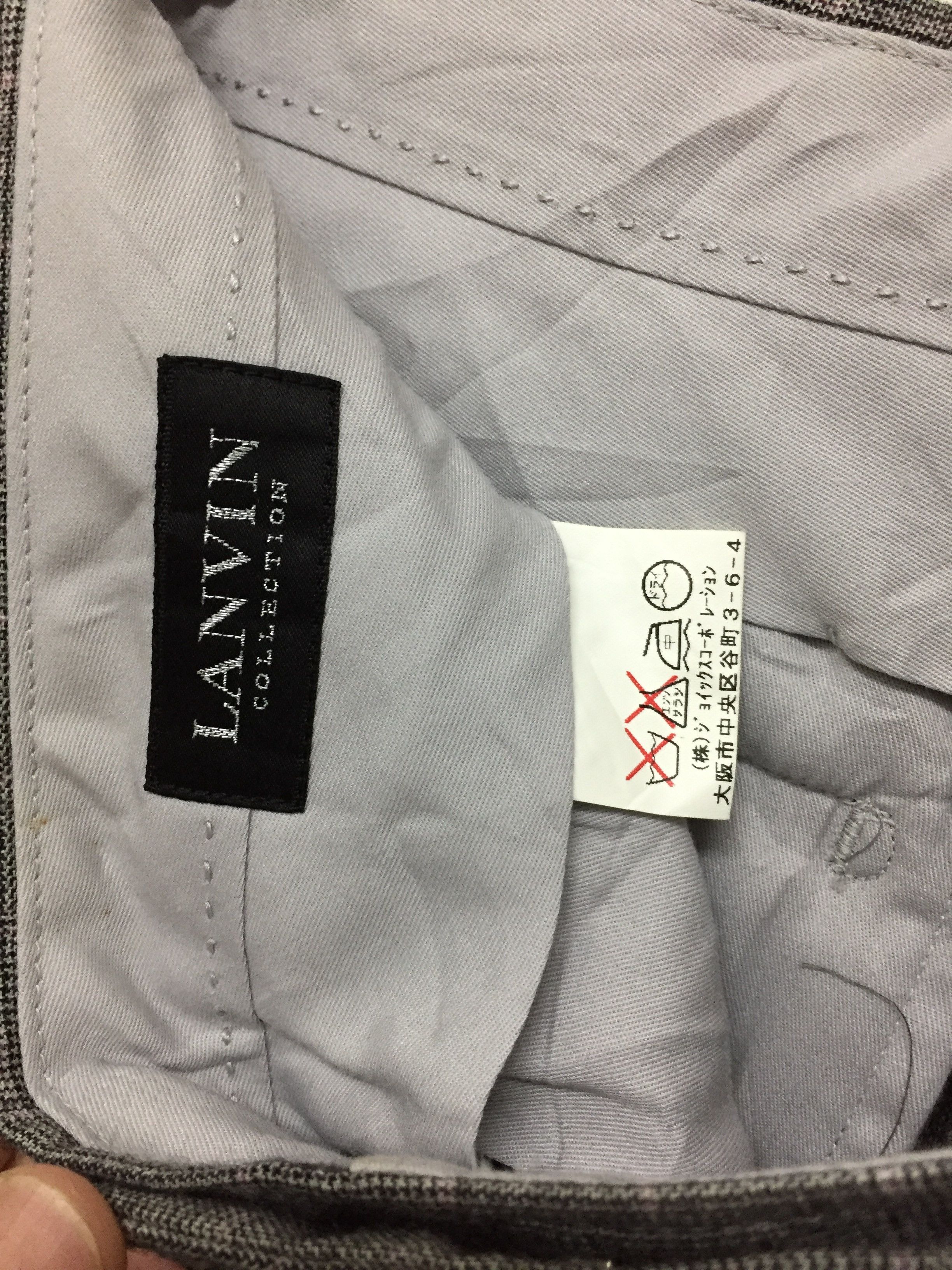 Lanvin 90's LANVIN Tartan Classic Wool Cashmere pants luxury Size US 29 - 8 Thumbnail