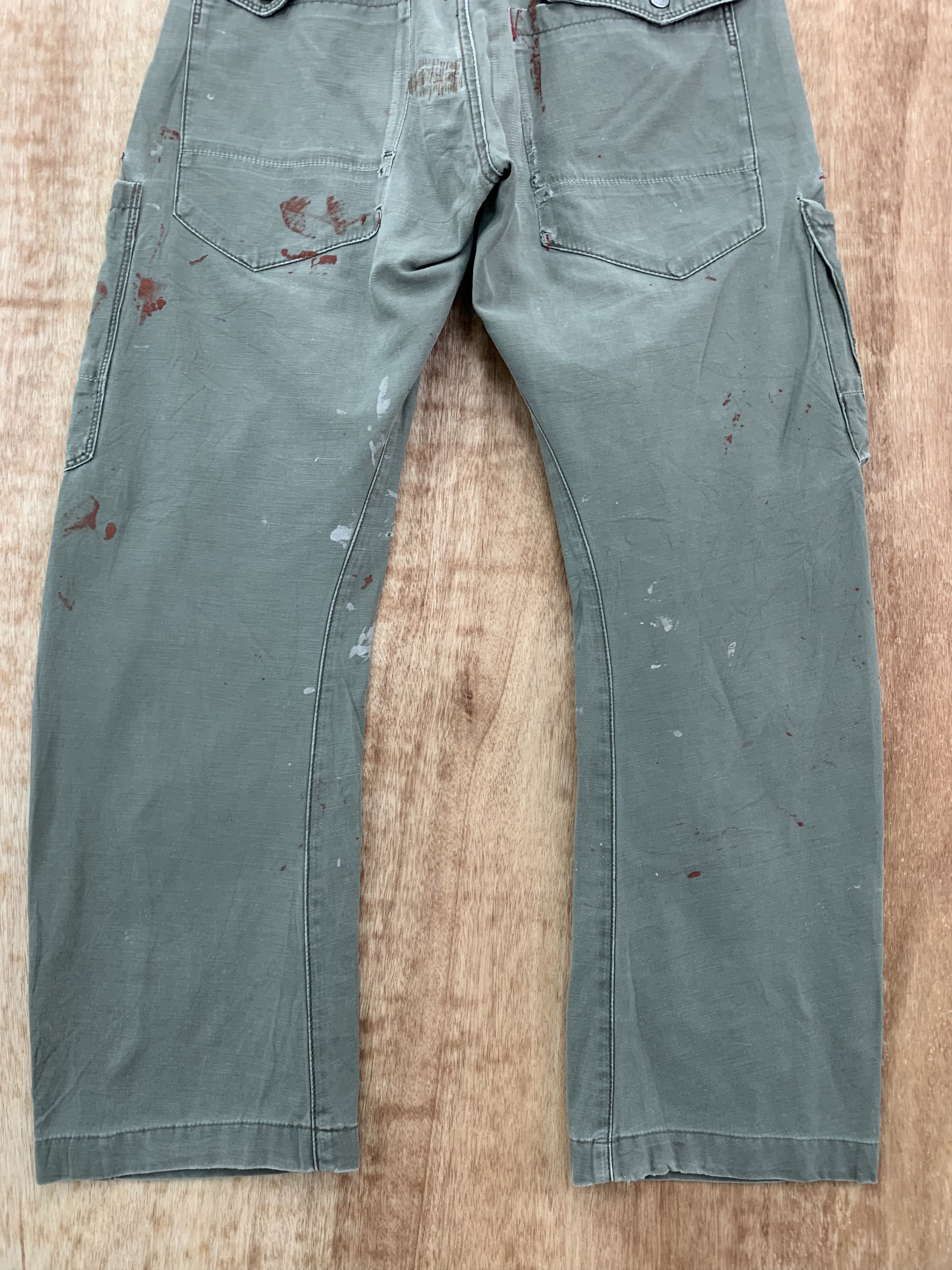 Japanese Brand Cargo Pants Xebec Twist Multipocket Painted Distressed Size US 32 / EU 48 - 14 Thumbnail