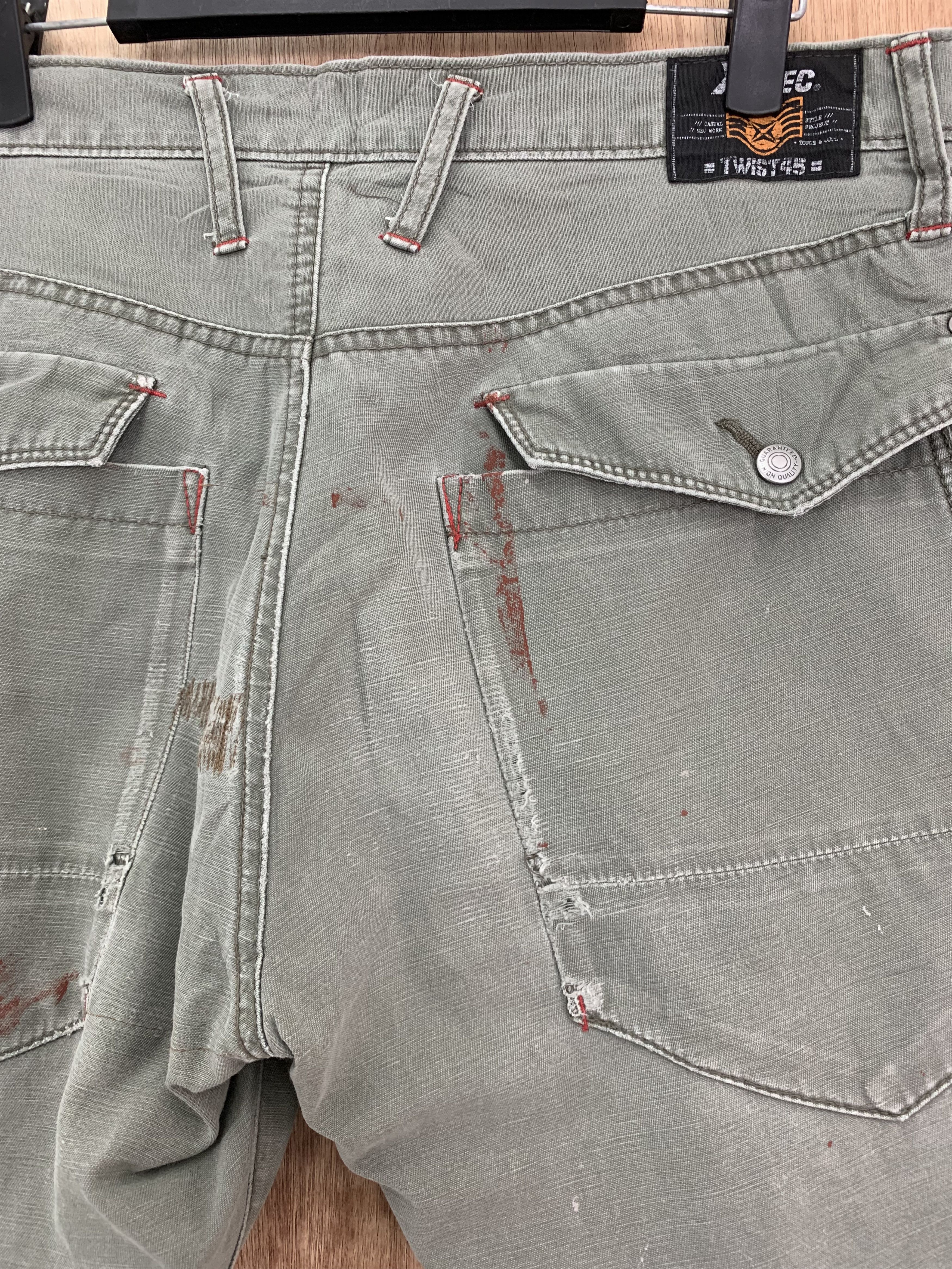 Japanese Brand Cargo Pants Xebec Twist Multipocket Painted Distressed Size US 32 / EU 48 - 19 Thumbnail