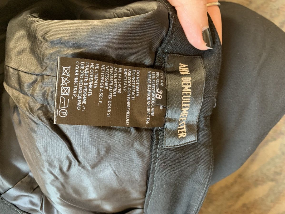 Ann Demeulemeester Cropped Black Viscose-Wool Trousers Size US 30 / EU 46 - 3 Thumbnail