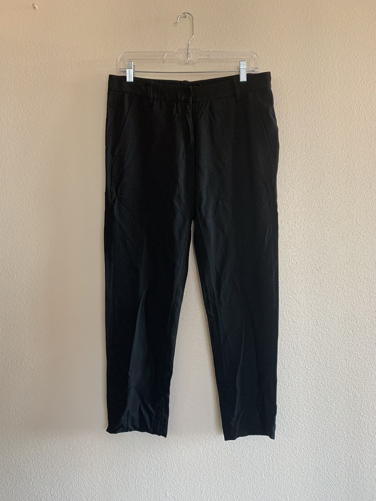 Ann Demeulemeester Cropped Black Viscose-Wool Trousers Size US 30 / EU 46 - 1 Thumbnail