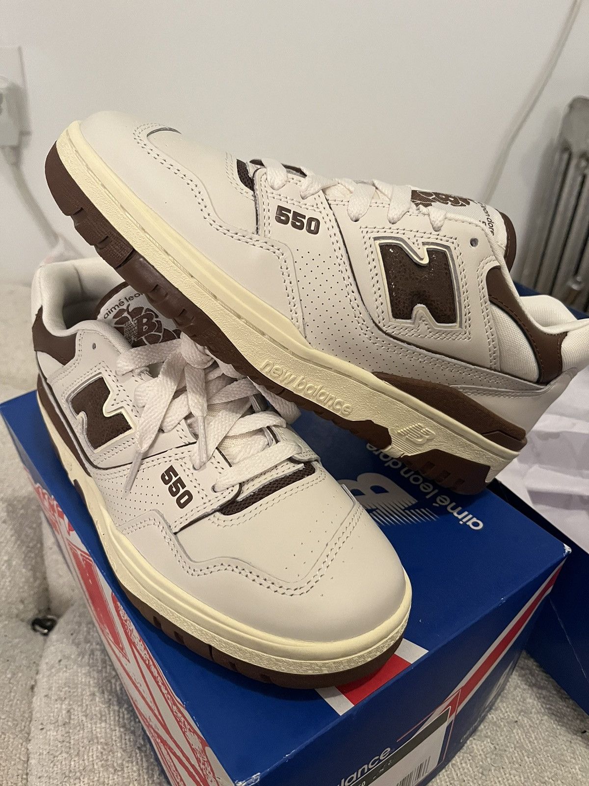 ald x new balance 550 brown white