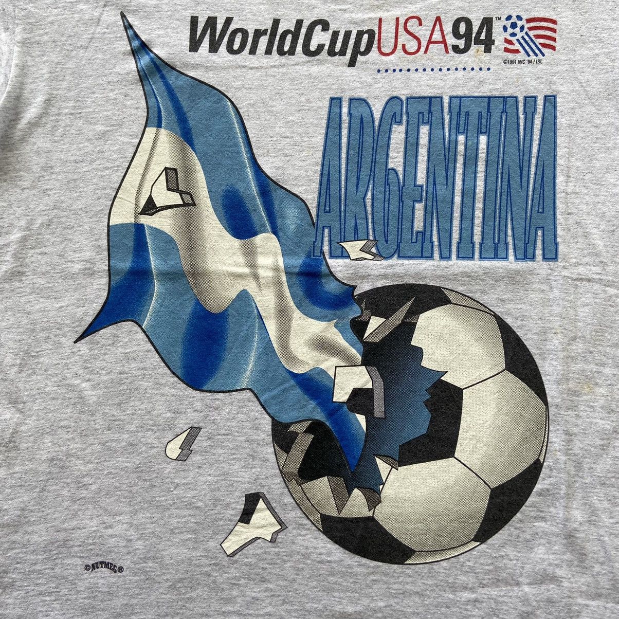 Vintage 90's Argentina fifa world cup T-Shirt Size US M / EU 48-50 / 2 - 2 Thumbnail